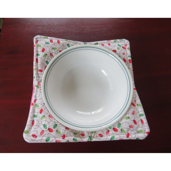 Microwave Bowl Cozy, Reversible Snowman Soup Bowl or Ice Cream Cozy - Picture 4 of 4